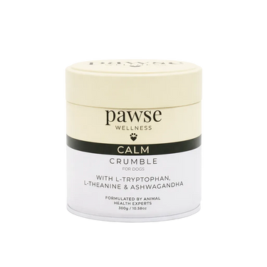 Tin of Pawse Wellness Calm Crumble daily calming supplement for dogs