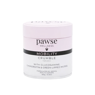 Jar of Pawse Wellness Mobility Crumble daily joint supplement for dogs