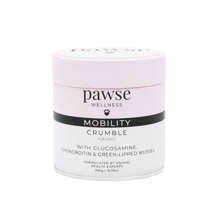 Jar of Pawse Wellness Mobility Crumble daily joint supplement for dogs